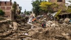 TOPSHOT - A view of the damage caused by flash floods in Huachipa district, east of Lima, on March 19, 2017. El Nino-fuelled flash floods and landslides hit parts of Lima, where most of the water distribution systems have collapsed due to unusual heavy seasonal downpours and people are facing drinking water shortages. / AFP PHOTO / Ernesto BENAVIDES (Photo credit should read ERNESTO BENAVIDES/AFP/Getty Images)