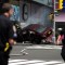 TOPSHOT - Police secure an are near a car after it plunged into pedestrians in Times Square in New York on May 18, 2017. A speeding car struck pedestrians in New York's Times Square on, killing one person and injuring 12 others in an accident in one of Manhattan's most popular tourists spots, officials said. / AFP PHOTO / Jewel SAMAD (Photo credit should read JEWEL SAMAD/AFP/Getty Images)