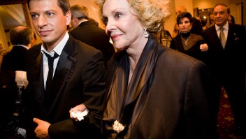 WASHINGTON - OCTOBER 18: Italian singer Patrizio Buanne escorts Barbara Sinatra, wife of the late entertainer Frank Sinatra, at the National Italian American Foundation's 33rd Anniversary Awards Gala on October 18, 2008 in Washington, DC. The event takes place in Washington each year and celebrates the achievements of Italian Americans. (Photo by Brendan Hoffman/Getty Images)