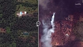 #LaImagenDelDía: antes y después de la erupción del Kilauea