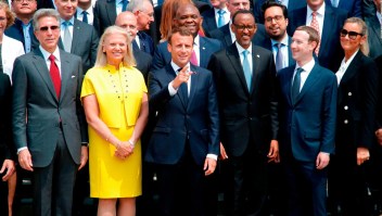 Encuentro en Francia de Zuckerberg, Macron y líderes tecnológicos