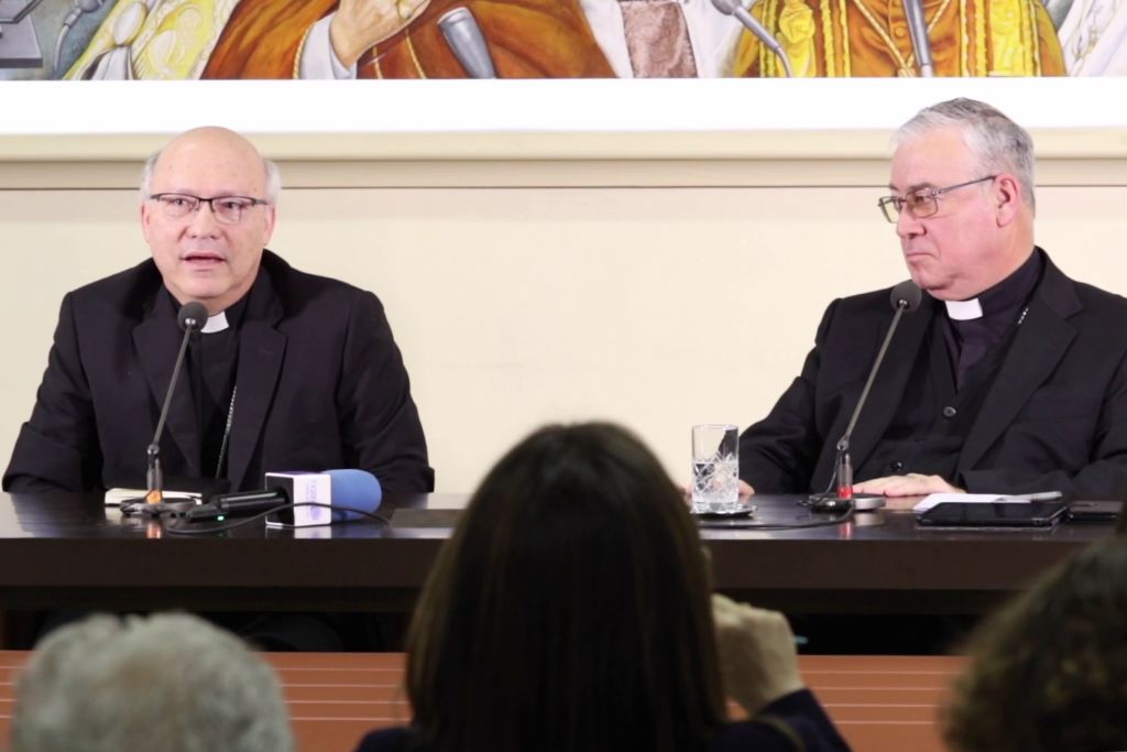 give a press conference on May 14, 2018 in Vatican. Vatican tries to quell a sex abuse scandal that has rocked the Roman Catholic Church in Chile as Pope Francis admitted "grave mistakes" in his handling of the abuse controversy in Chile. (Photo by Luca PRIZIA / AFP) (Photo credit should read LUCA PRIZIA/AFP/Getty Images)