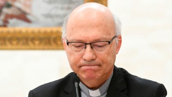 gives a press conference, on May 18, 2018 in Vatican. After three days of meetings with Pope Francis at the Vatican, thirty-four Chilean bishops have tendered their resignation to the pontiff over a child sex abuse scandal within the Church in Chile, a spokesman for the bishops said today. - "We, all the bishops present in Rome, have tendered our resignation to the Holy Father so that he may decide freely for each of us," the spokesman announced to the press. (Photo by Vincenzo PINTO / AFP) (Photo credit should read VINCENZO PINTO/AFP/Getty Images)