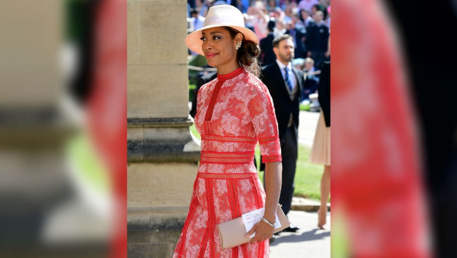 La actriz Gina Torres a su llegada a la boda de Meghan Markle y el príncipe Enrique. (Crédito: IAN WEST/AFP/Getty Images)