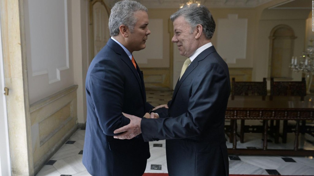 Duque, presidente electo de Colombia, se reúne con Santos