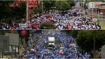 Marchan en Nicaragua en contra y a favor de Daniel Ortega