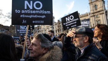 Manifestaciones antisemitismo en Reino Unido.