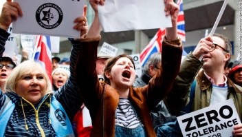 Manifestantes contra el antisemitismo en el Partido Laborista británico. (Crédito: David Cliff/SOPA Images/LightRocket via Getty Images)