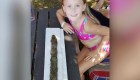Una niña encontró una espada de la era previkinga en un lago