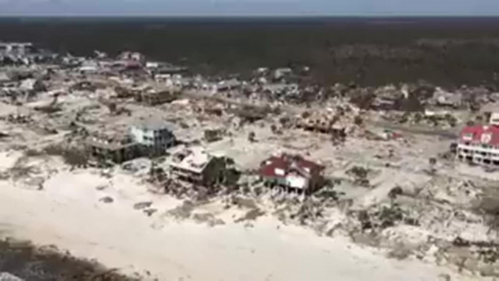 Así se ve desde el aire la destrucción en Mexico Beach, Florida