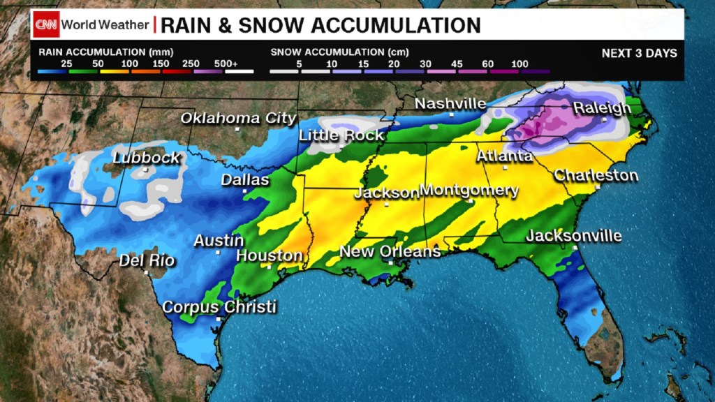 Una gran tormenta invernal amenaza con nieve, hielo e inundaciones a gran parte de Estados Unidos durante los próximos días.