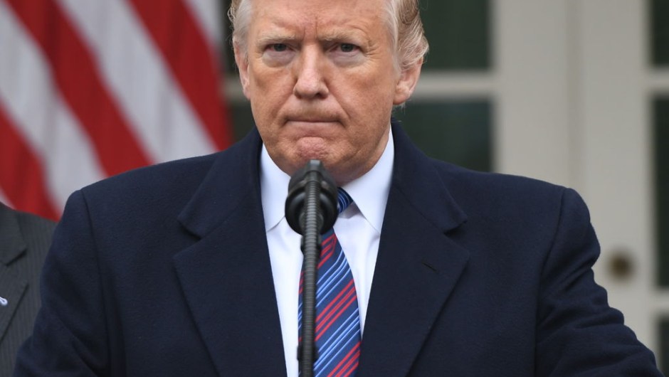 US President Donald Trump speaks at a press conference in the Rose Garden of the White House in Washington, DC, on January 4, 2019. - Trump met with congressional leaders as the government shutdown continues. (Photo by SAUL LOEB / AFP) (Photo credit should read SAUL LOEB/AFP/Getty Images)