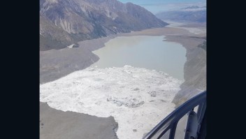 Deshielo de glaciar en Nueva Zelandia