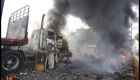 ¿Cómo se incendiaron los camiones con ayuda humanitaria?
