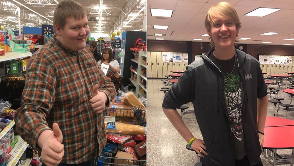 El antes y después de Michael Watson, que se decidió a caminar y cambiar de dieta y hoy día es un joven con alta estima.