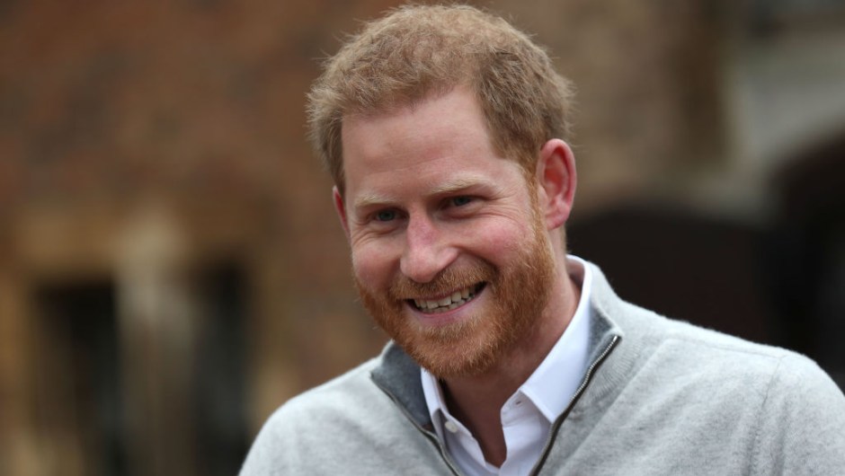 Britain's Prince Harry, Duke of Sussex, speaks to members of the media at Windsor Castle in Windsor, west of London on May 6, 2019, following the announcement that his wifw, Britain's Meghan, Duchess of Sussex has given birth to a son. - Meghan Markle, the Duchess of Sussex, gave birth on Monday to a "very healthy" boy, Prince Harry announced. "We're delighted to announce that Meghan and myself had a baby boy early this morning -- a very healthy boy," a beaming Prince Harry said. (Photo by Steve Parsons / POOL / AFP) (Photo credit should read STEVE PARSONS/AFP/Getty Images)