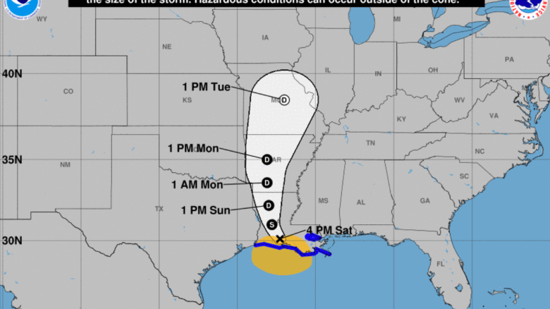 Barry, Tormenta tropical