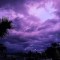 El cielo se tornó púrpura después del paso de Dorian