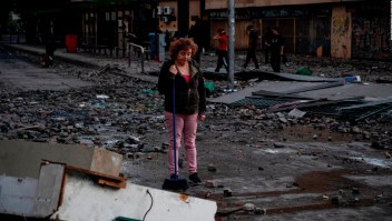 Destrozos en Santiago por  protestas