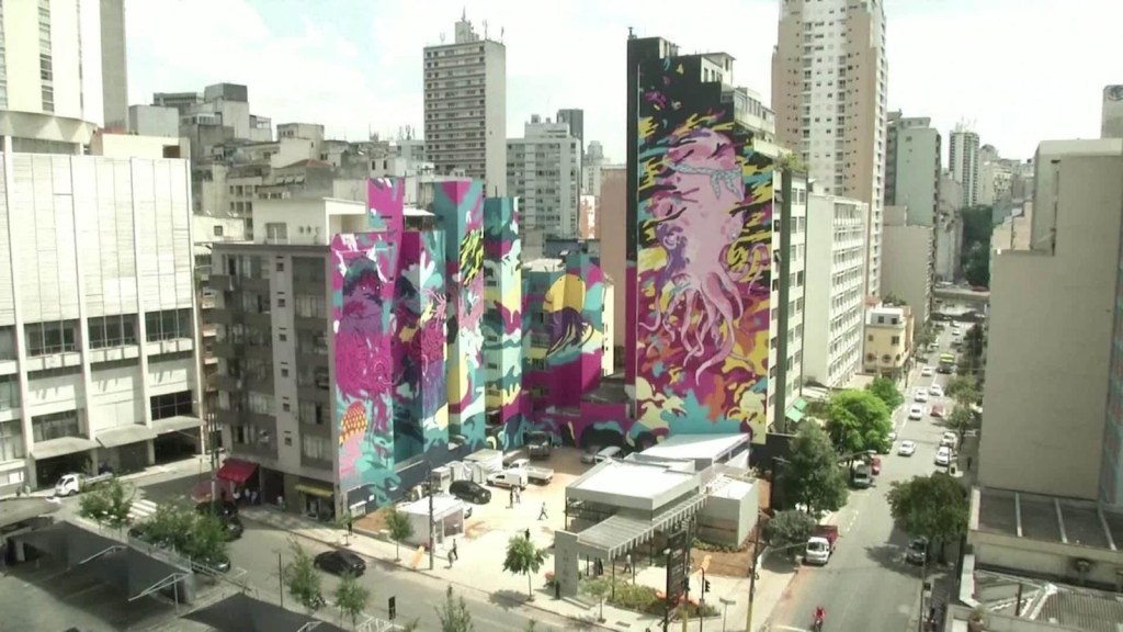 Estos grafitis le cambian la cara a Sao Paulo