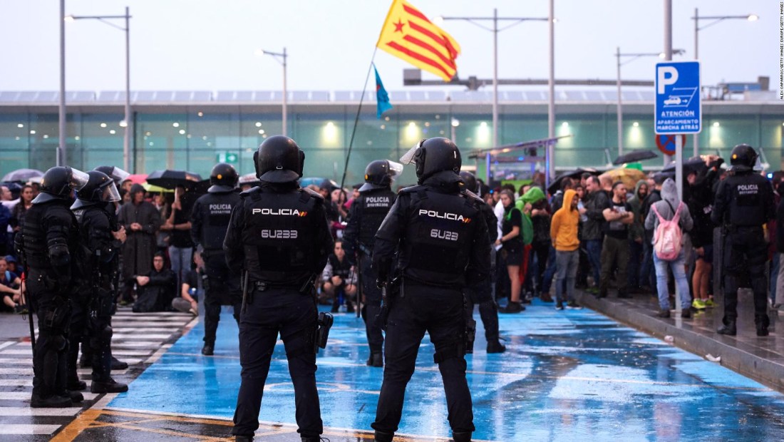 Protestas por presencia de los reyes de España en Cataluña