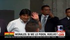 Evo Morales: si me lo piden, vuelvo