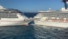 Dos cruceros chocaron en Cozumel