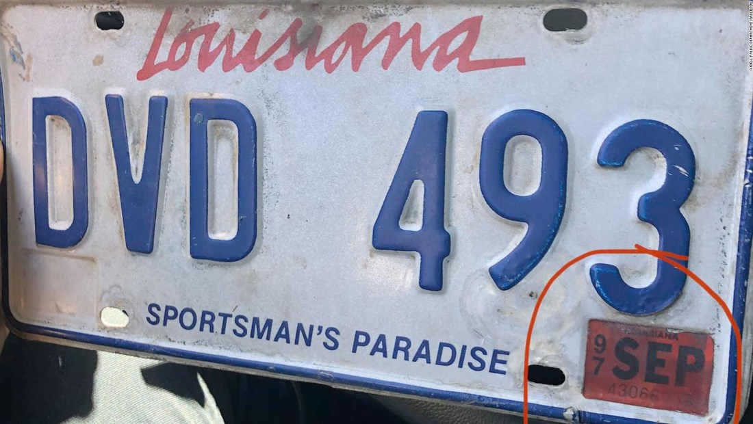 Así se excusó un hombre en Louisiana que no renovaba sus placas desde 1997