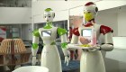 Robots intervienen en una campaña contra el covid-19 en la India