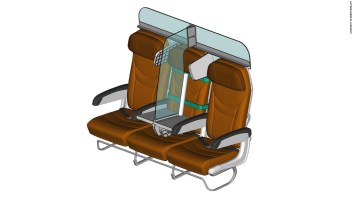 Este diseño de asiento de avión ayudaría a la distancia social a bordo