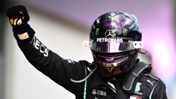 Lewis Hamilton y su celebración simbólica
