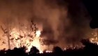 Fuertes imágenes de un incendio forestal en Argentina