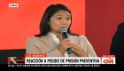 Keiko Fujimori responde a pedido de prisión preventiva