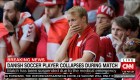 Christian Eriksen, estabilizado tras colapsar en un partido de la Euro 2020