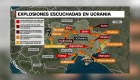 Mapa de las explosiones escuchadas en Ucrania