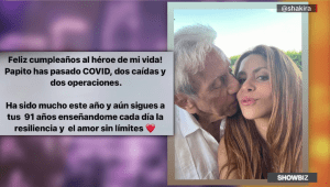 Shakira celebra el cumpleaños de su padre en Instagram