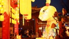 Celebración del Año Nuevo Lunar como un emperador Qing