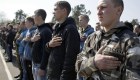 Reclutas ucranianos entrenan con la contraofensiva en sus mentes