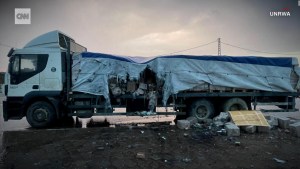 Un camión de ayuda de la ONU fue atacado por las fuerzas israelíes