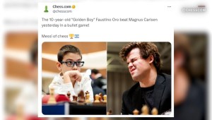 ¿Quién es el niño que venció a la estrella del ajedrez Magnus Carlsen?