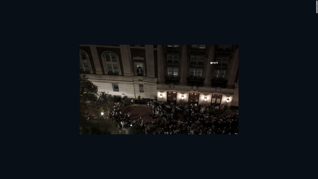 Trincheras y manifestaciones propalestinas en la Universidad de Columbia