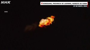 Video muestra un proyectil que estalla en la frontera entre China y Corea del Norte