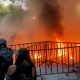 Piedras, palos y bombas molotov en manifestación propalestina en la Ciudad de México