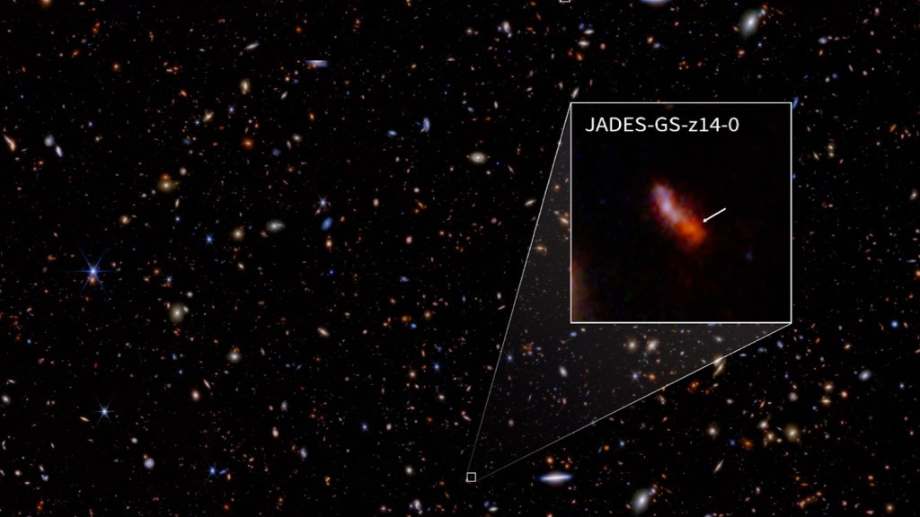 El telescopio espacial Webb detecta la galaxia más distante conocida hasta ahora
