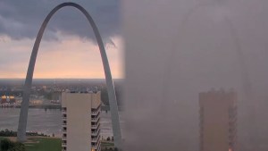 Video “timelapse” muestra fuertes tormentas en el Arco Gateway de Missouri