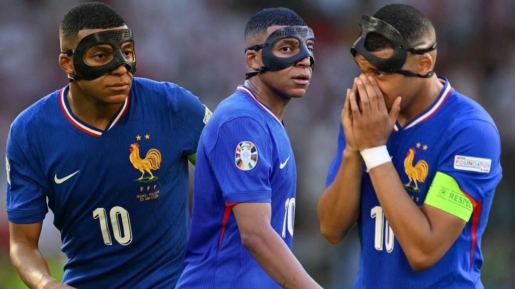 Mbappé enmascarado vuelve a la cancha con Francia en la Eurocopa
