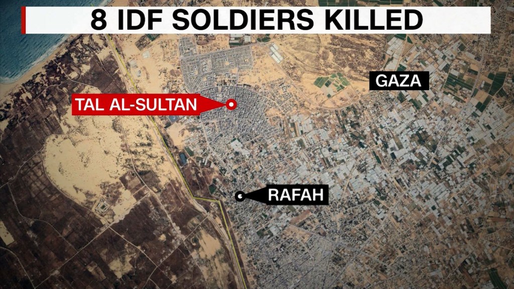 FDI dicen que una explosión mata a ocho soldados israelíes
