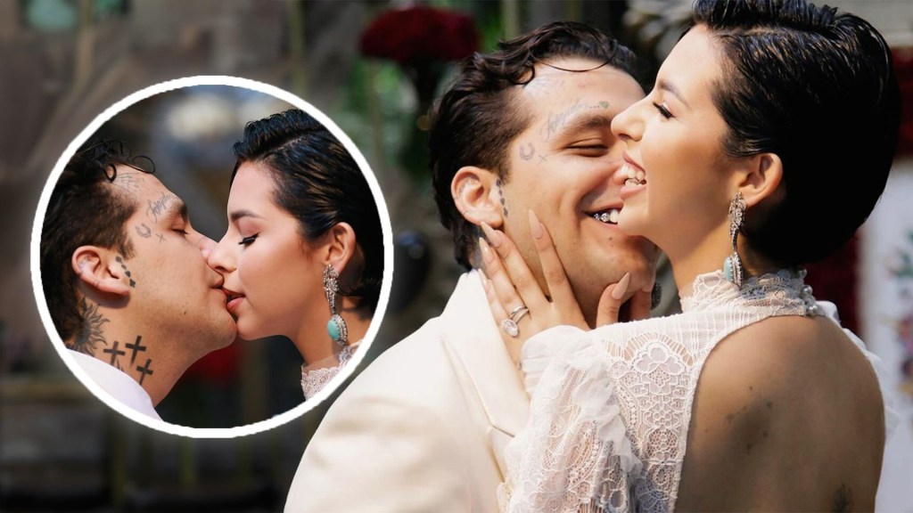 Christian Nodal y Ángela Aguilar presumen las fotos de su boda