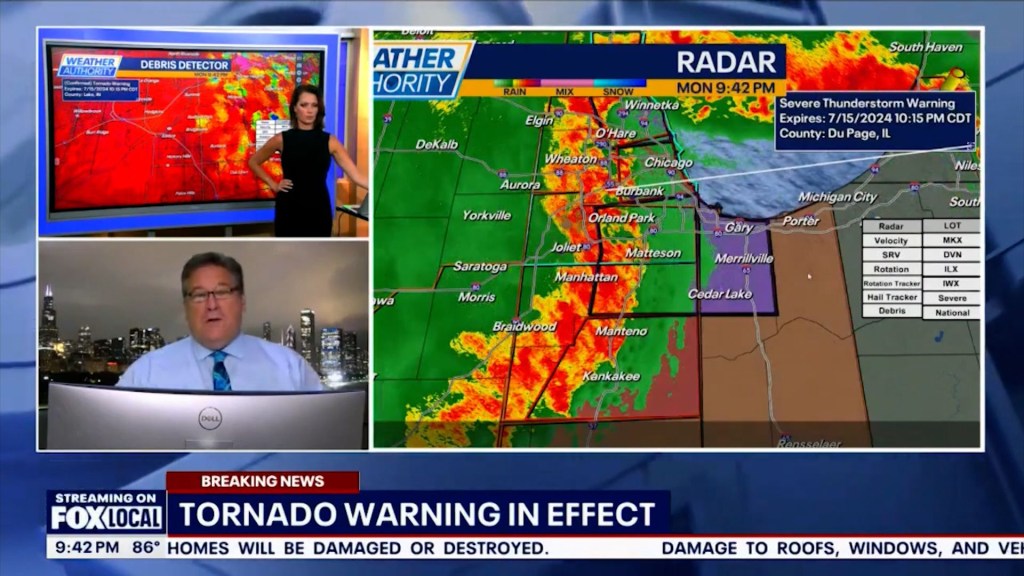 Así reaccionaron estos meteorólogos a un aviso de tornado en directo