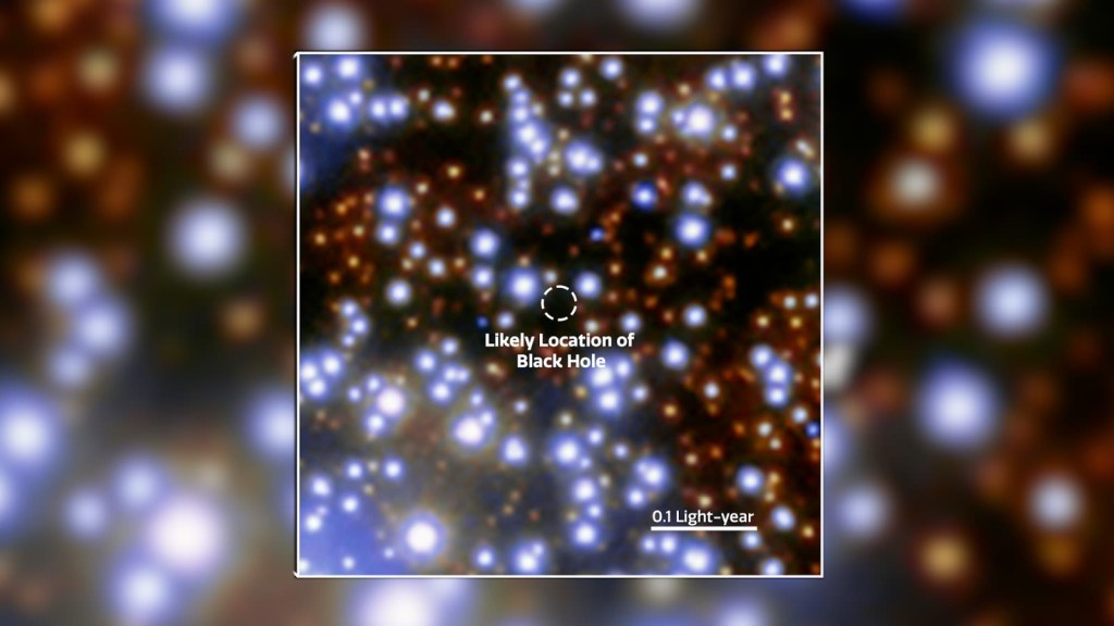 Hubble revela un agujero negro en el conjunto de estrellas más grande
